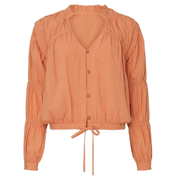 Love, Whit by Whitney Port Sand Stone Peasant Top,RTR - Picture 5 of 11